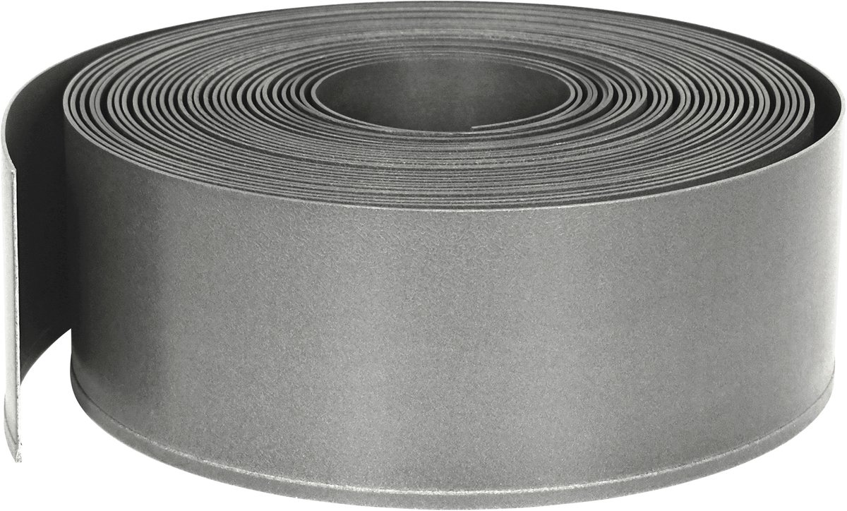 Aufun Gazonranden Tuin Rand 10m - Flexibele Kunststof Perkomranding - Maaikant En Borderomranding voor Tuin - Lichtgrijs - 12cm hoog