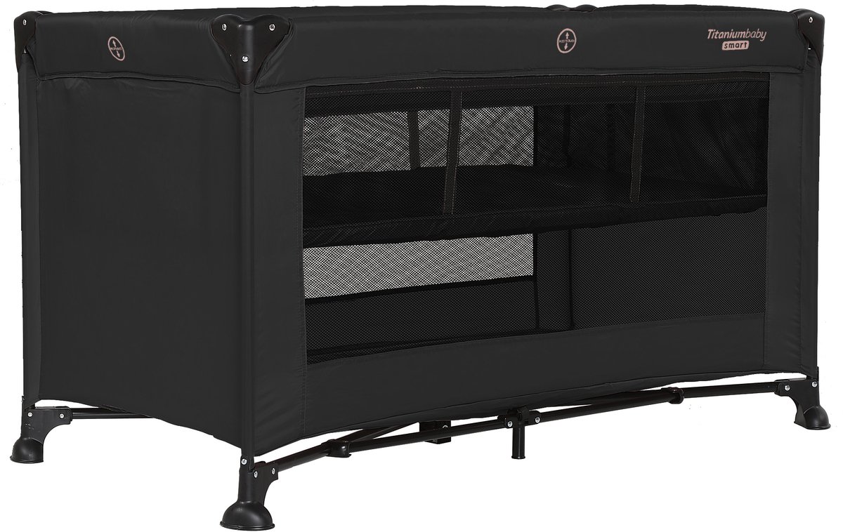 Titaniumbaby Campingbed SMART Jordan met verhoger 60x120 cm Black inclusief draagtas thumbnail 3