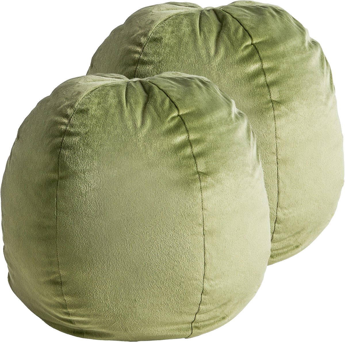 Beliani SALVIA - Sierkussen set van 2 - Olijfgroen - 33 x 33 cm - Fluweel