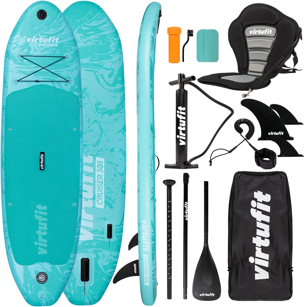 VirtuFit Supboard Cruiser 305 - Met Kajak zitje accessoires en draagtas