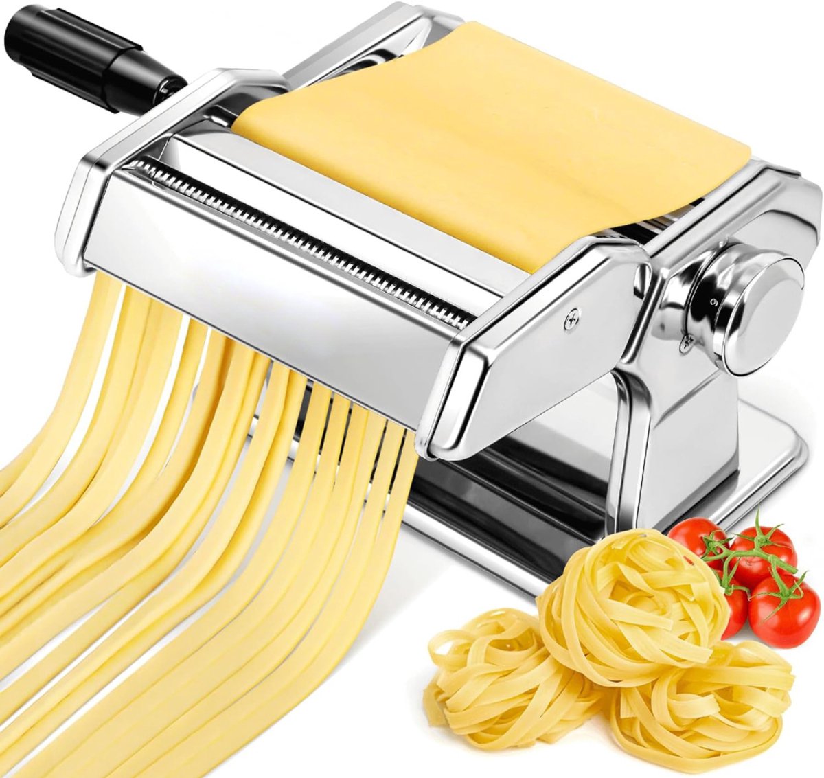 Octav8® Pastamaker - Keukengerei - Pastamachine - Roestvrij staal - 7 Instelbare Pastadiktes