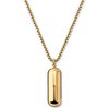 Gouden pillenvormige ketting.
