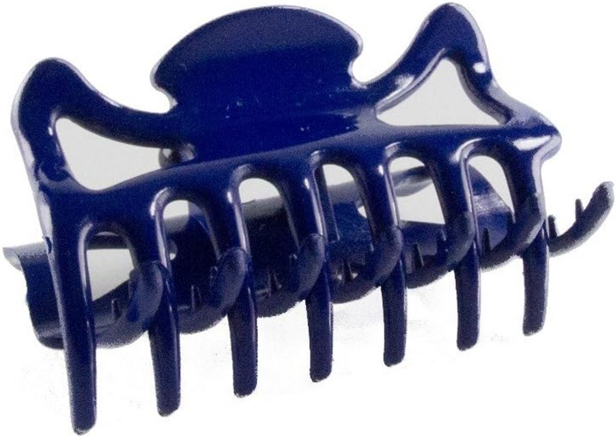 Set van 2 Grote Haarklemmen 6 cm Ultramarijnblauw Stevig Klemmechanisme