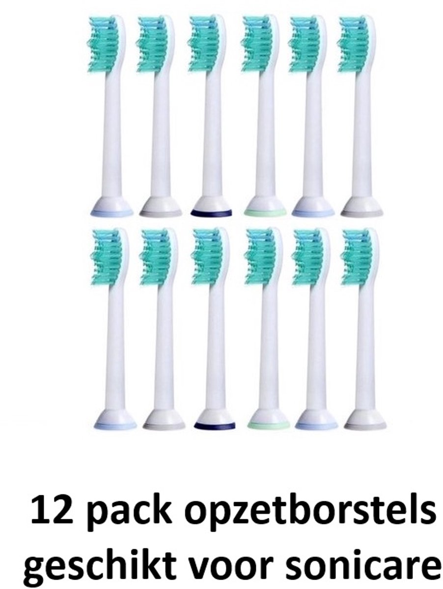 Opzetborstel geschikt voor Philips Sonicare - 12 Stuks - Met deksel