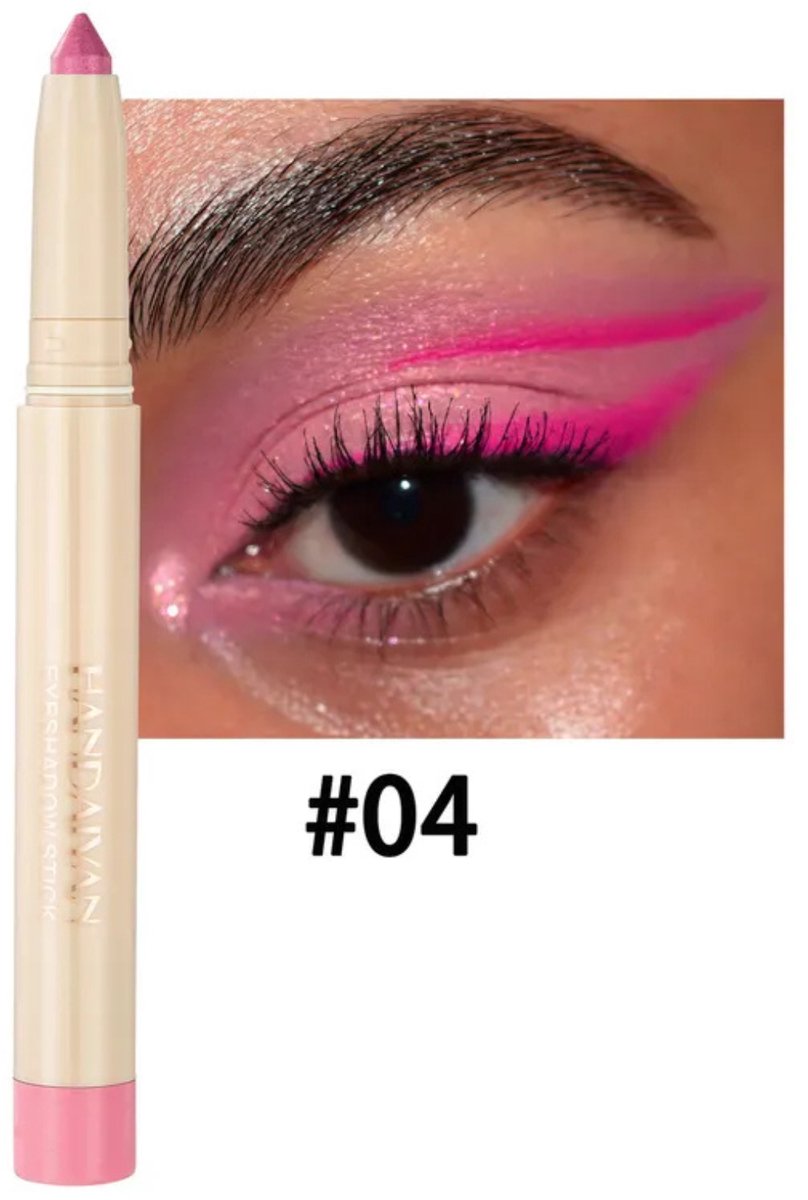 Waterproof Dual Ended Pearl Eyeshadow Stick - Pink 04 - met puntenslijper - 0.85g