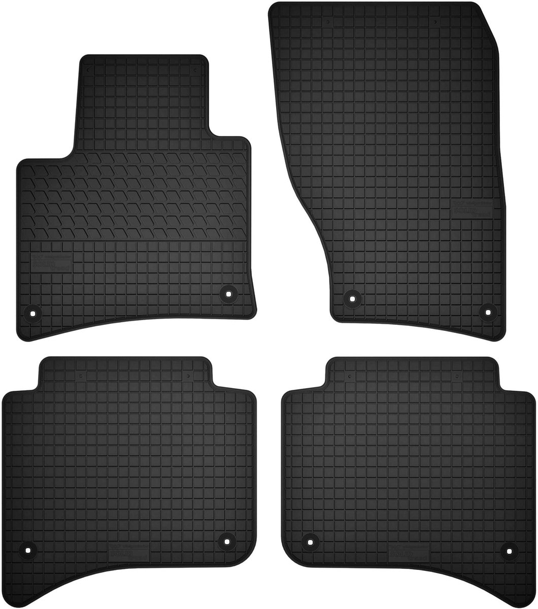 Wielganizator SolidTread - Rubber Automatten - Voor Volkswagen Touareg II SUV - Volledig Op Maat - Zwart