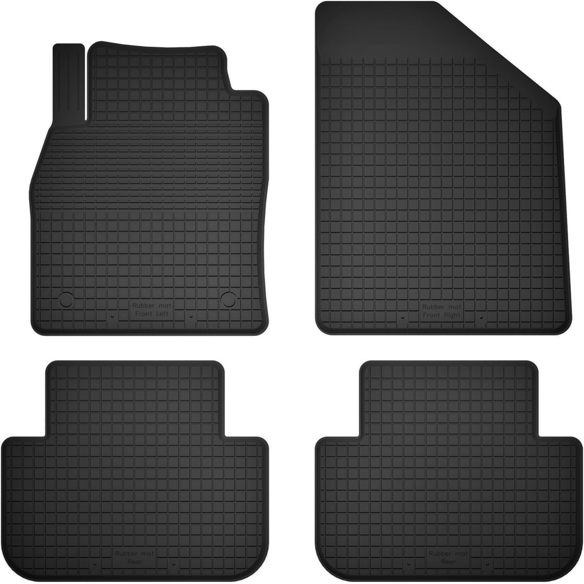 Wielganizator BasicProtect Serie - Rubber Auto Vloermatten - Citroen Rifter - 1,5cm Rand - Antislip