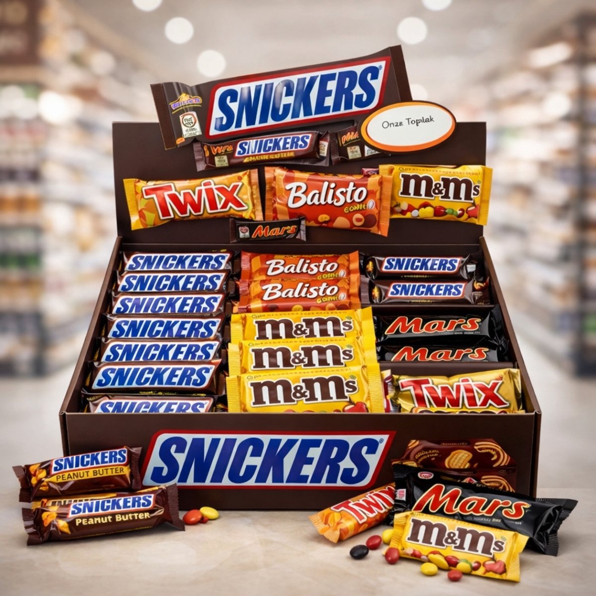 Mars TopSellerbox 72 – Mix van Snickers, Twix, Mars, Balisto & M&M’s (72 stuks)