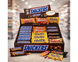 Mars TopSellerbox 72 – Mix van Snickers, Twix, Mars, Balisto & M&M’s (72 stuks)