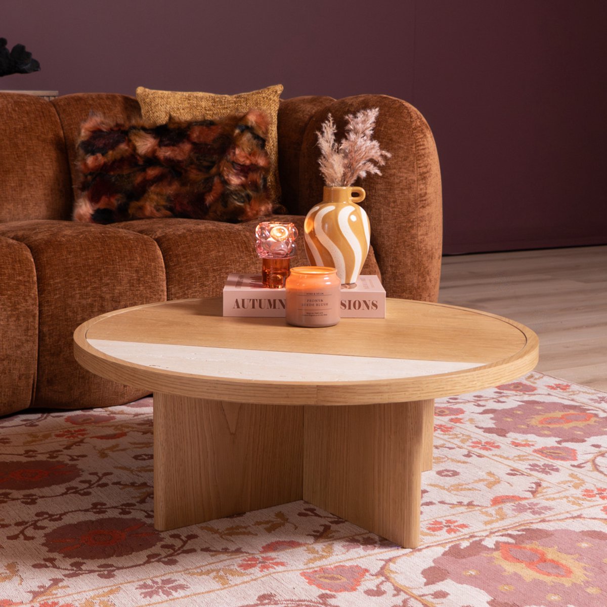 Bronx71 Salontafel Maeva Ø80 cm naturel eiken