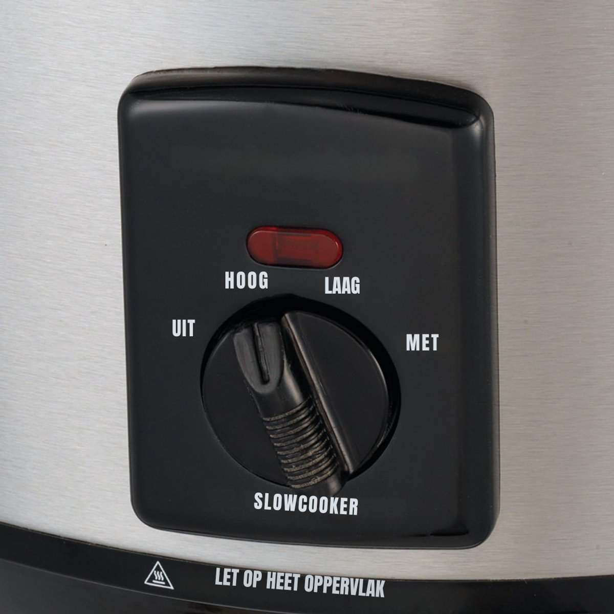 Aurixi® Slowcooker met Timer - Zilver - 33cm x 23cm x 25cm - afbeelding 2