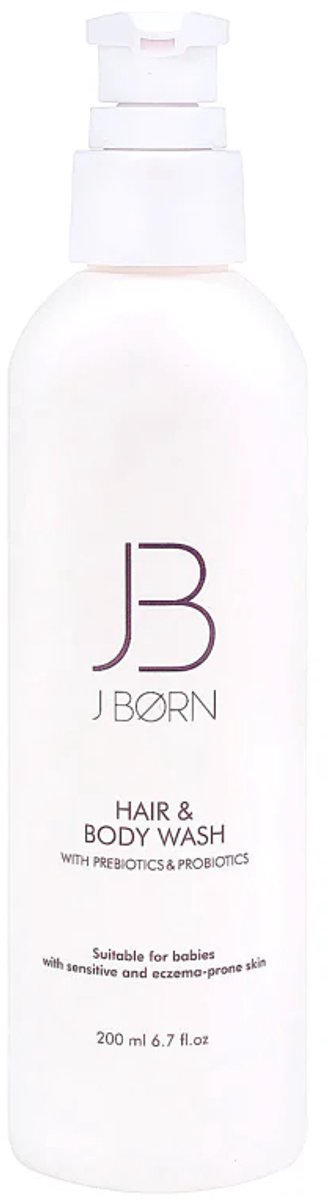 JBØRN Babyshampoo & Bodywash Geurvrij met Prebiotica & Probiotica - Voor de gevoelige en eczeemgevoelige huid van JBØRN — afbeelding 4