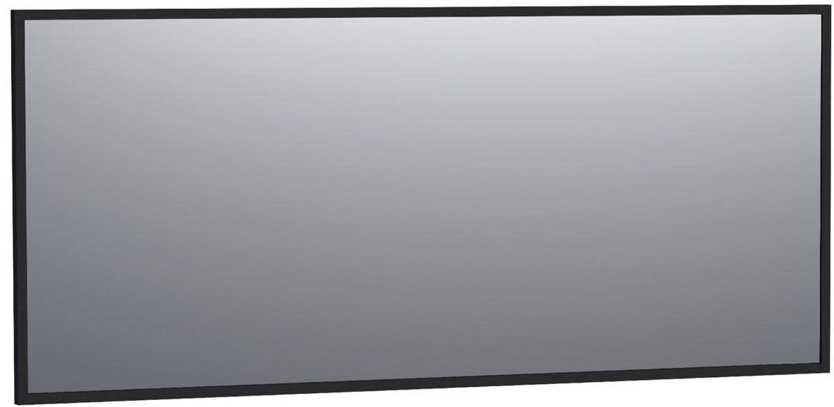 Brauer Onyx Spiegel - 160 cm - Rechthoekig - Zwart Geborsteld Frame