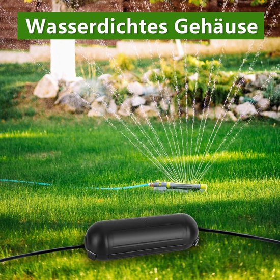 Tuinkabelbox voor buiten, set van 2, waterdicht en veilig - ideaal voor verlengkabels, stroomaansluitingen & gereedschap in de tuin - zwart. van Merkloos	 — afbeelding 3