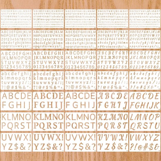 35 Stuks Cijfer en Letter Sjablonen van Kunststof voor Knutselprojecten ...