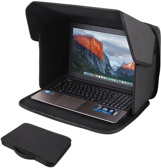Écran solaire pour ordinateur portable - Housse de confidentialité anti-reflet - Protecteur d'écran de confidentialité - Écran d'ordinateur portable - Pliable - Convient aux ordinateurs portables de 12 à 14 pouces - Zwart