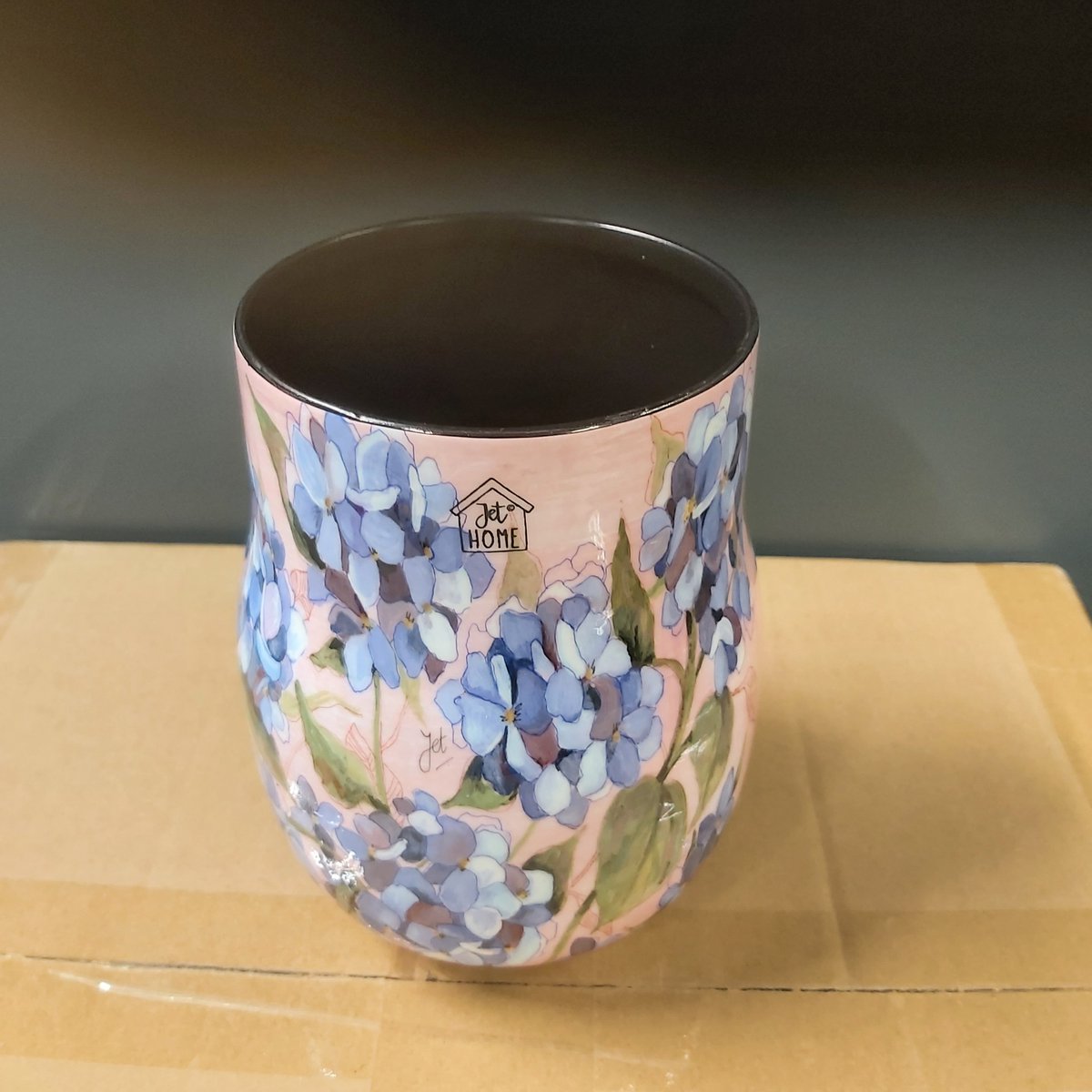 Floran - Vaas Bol Naxos D11.8/14.4 H18,5 - Metaal & Epoxy - Exclusieve woonitems voor binnen - Unieke print - Designed by Jet