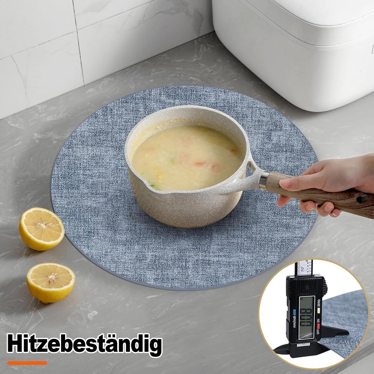 Ronde Placemats (6 stuks) - Dubbelzijdig Afwasbaar & Hittebestendig Kunstleer
