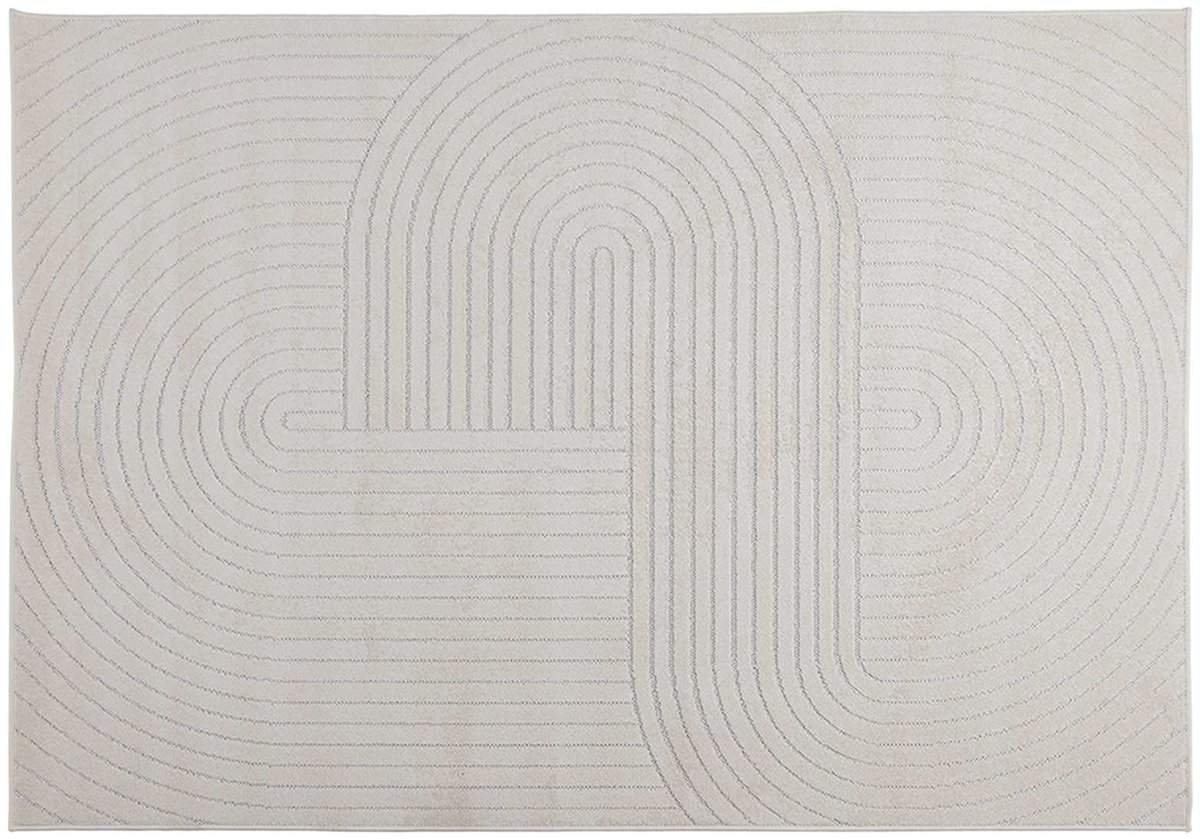 vidaXL Binnen- - en - buitenkleed - PALMERAS - Crème - 120 - x - 170 - cm - Polyester