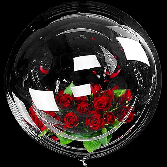 90 cm Jumbo Bobo transparante ballonnen, 6 stuks BoBo-ballonnen, kristalbellen, heldere ballonnen, herbruikbare bubbelballonnen voor verjaardag, feest, bruiloft, jubileum, verjaardag, feestdecoraties