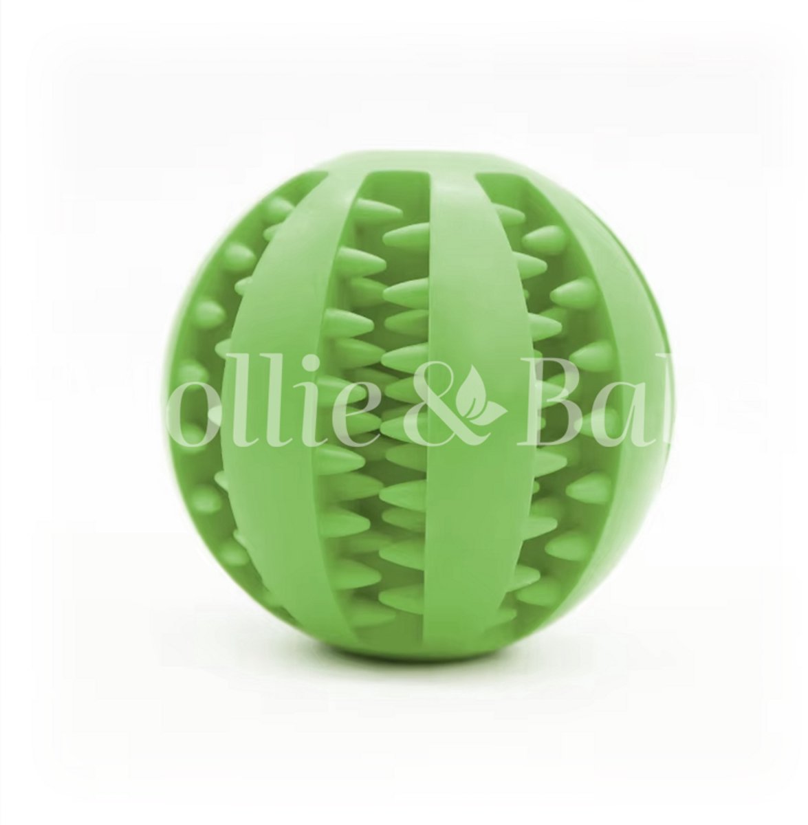 Beloningsbal - Snackbal Lekbal Voerbal - Interactief Spelen - Honden Speeltje - Tanden - Middelgrote en Grote Honden - Sterk - 7 Cm - Groen