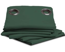 MOONDREAM LumenControl™ Verduisteringsgordijn | Licht+zonwering | EU-fabricaat | Oogjes | Groen MC228 | 140B x 260L cm