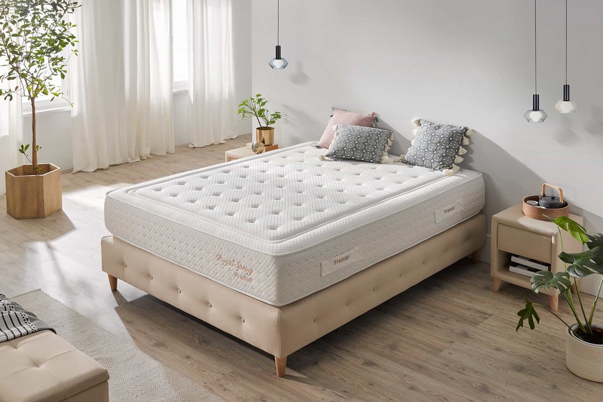 Moonia Royal Spring - Pocketvering matras 140x190 cm - 30 cm dik - Duo-systeem - Anti-allergisch wit