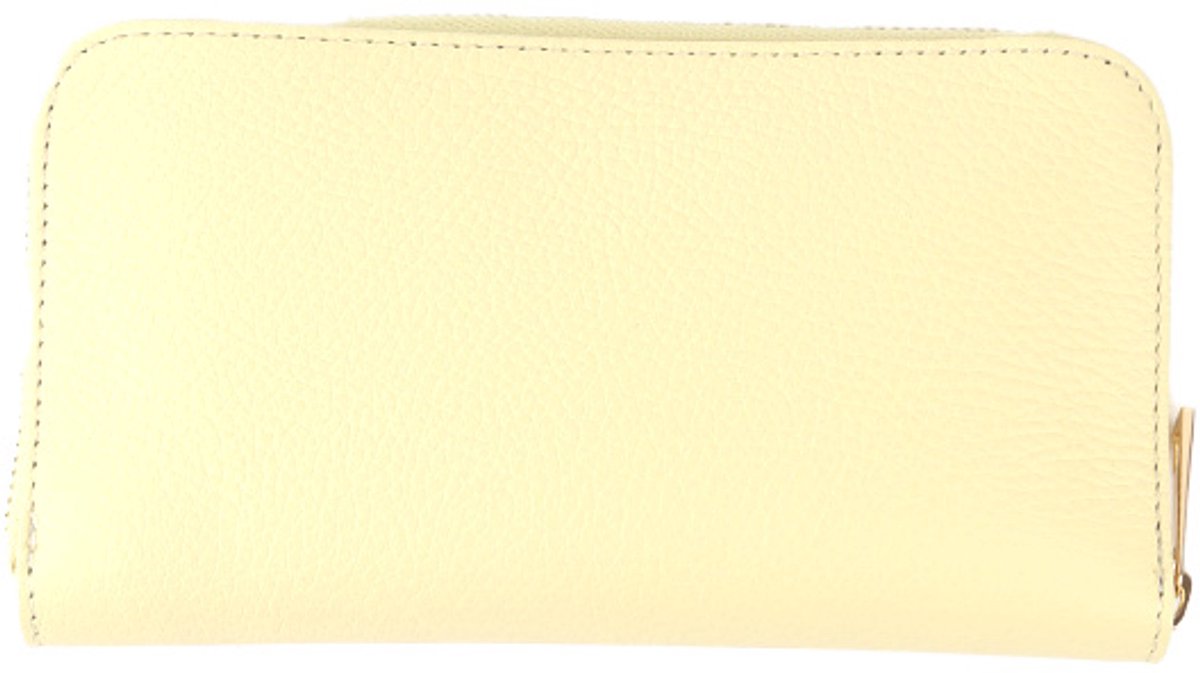Giuliano lederen portemonnee - Dames - Made in Italy - Geel
