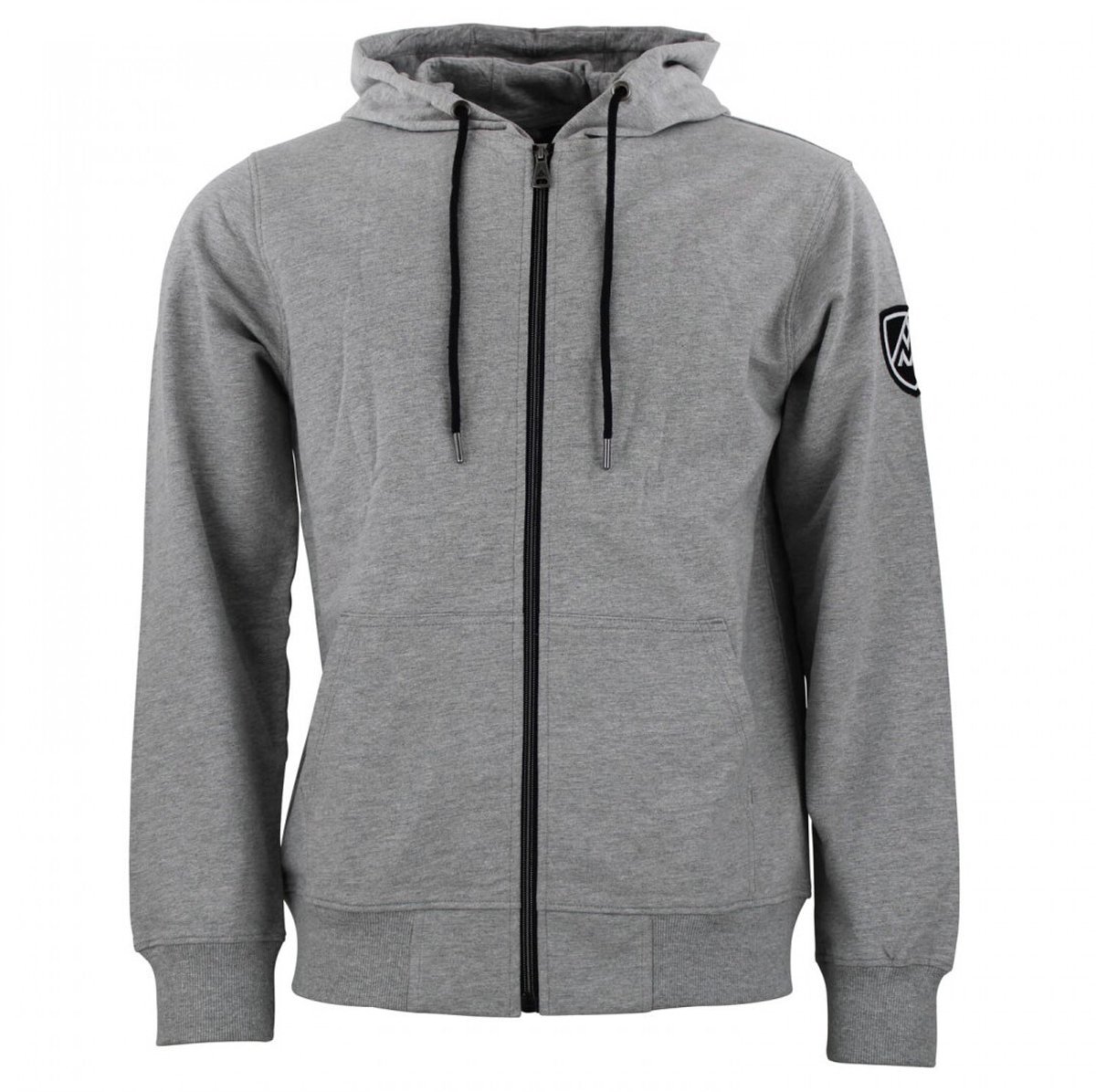 Katoenen sweatshirt met volledige rits Peak Mountain French Terry Lichtgrijs Porselein
