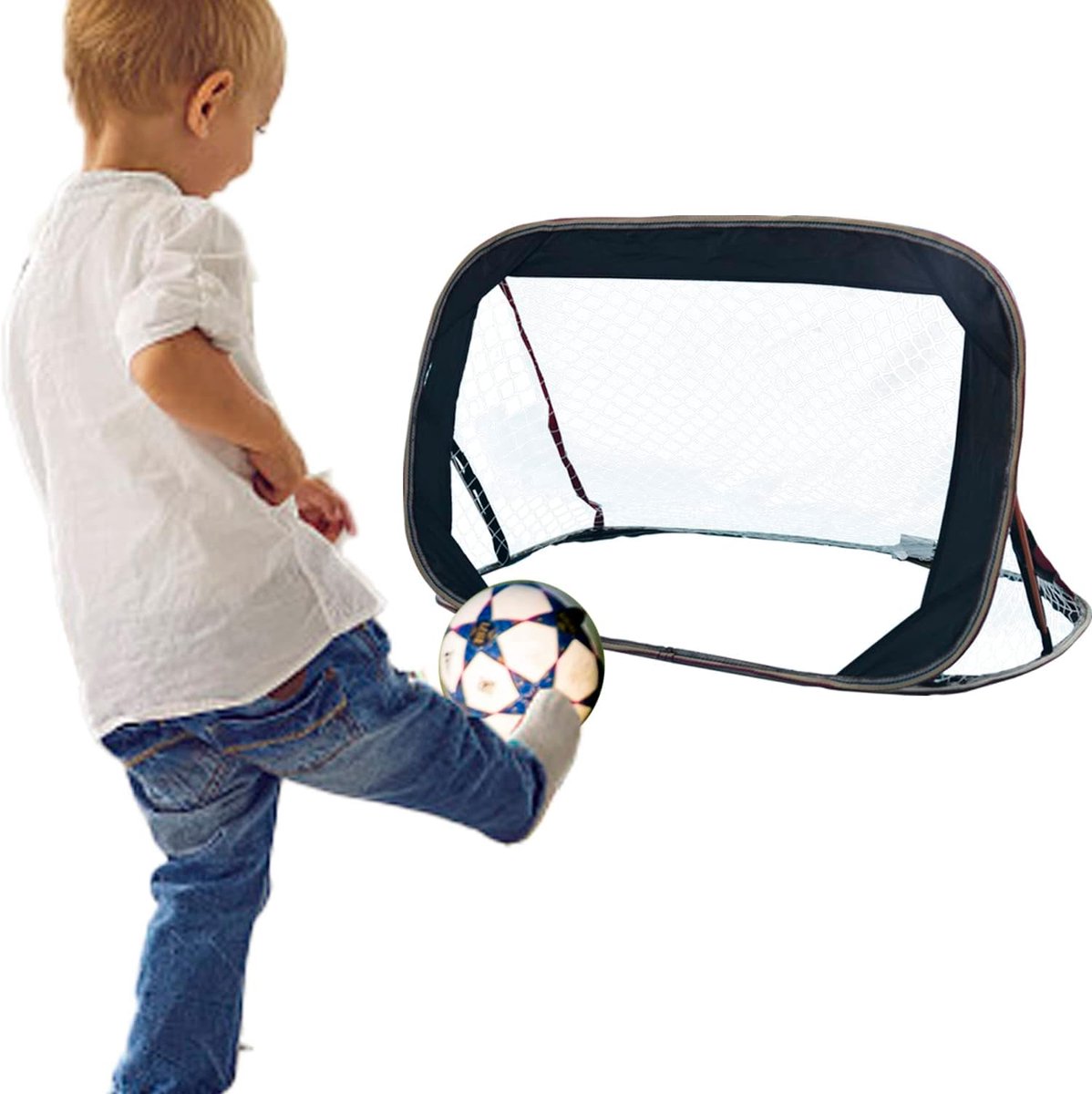 Voetbaldoel - Voetbalgoal - Voetbal doel - Voetbal Goal Makkelijk Opbergen - Snelle Montage voetbaldoelen - Voetbal Training Goals - Zwart - 175 cm - 1 Stuk - van Imperatoris