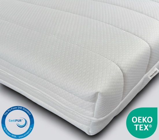 DORMISSIMO Set van 2 matrassen, 80 x 200 cm, Promo-comfort, dikte 14 cm, ergonomisch, ademend, geheugen. Ideaal voor uitschuifbedden