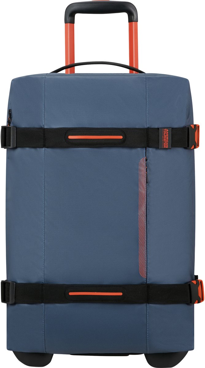 American Tourister Urban Track Duffle Wheels S Coated Navy / Orange