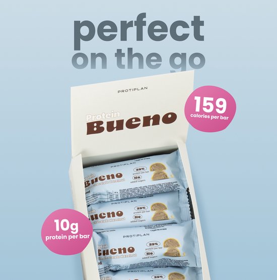 Protiplan - Protein Bueno Witte Chocolade Hazelnoot - 12 x 40 g - Koolhydraatarm - Suikerarm - Protein Bar — afbeelding 2