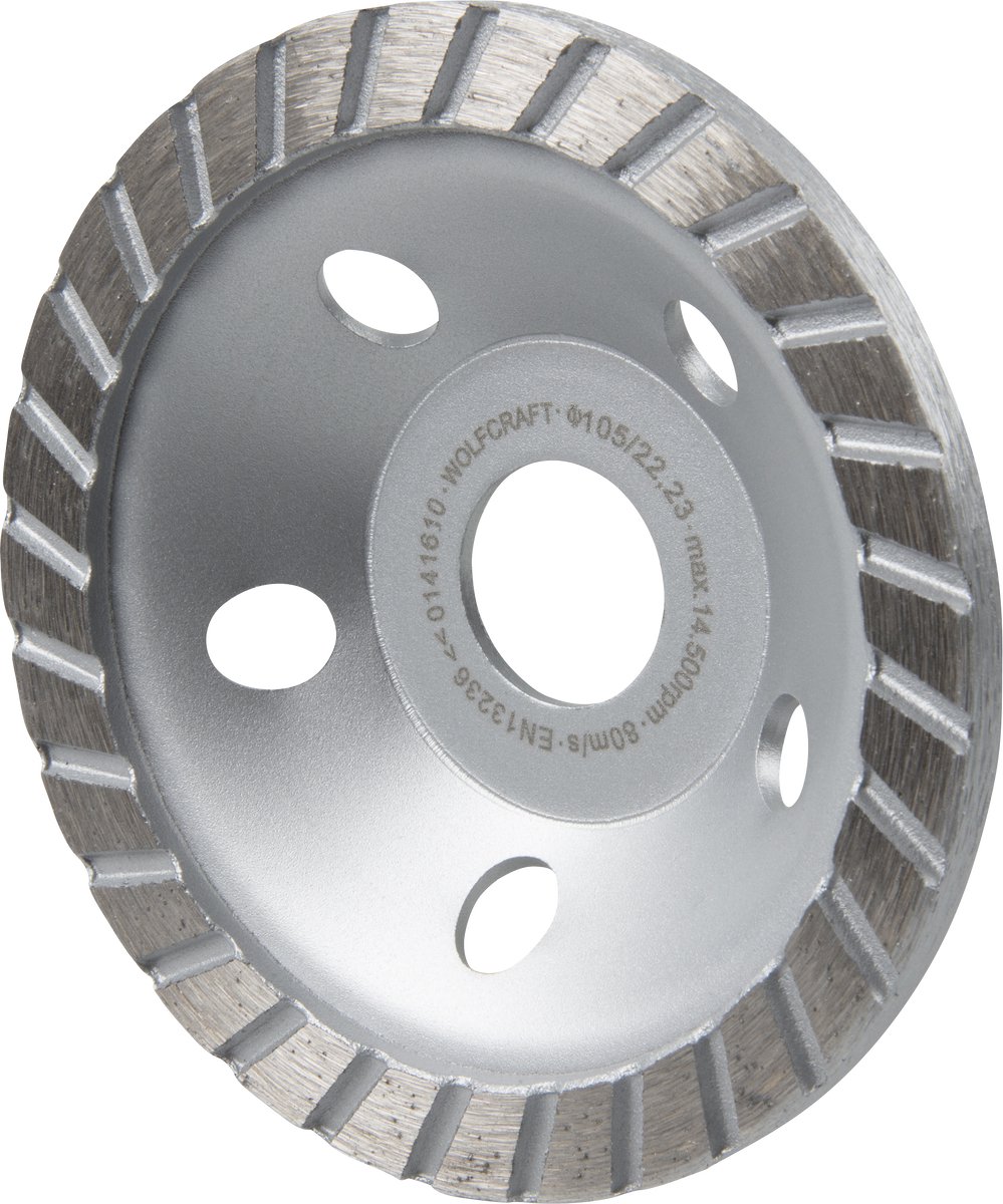 wolfcraft - Komschijf 105mm Diamant voor Haakse Slijper - 8387000