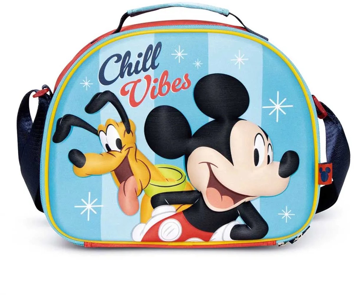 Mickey Mouse 3d 26x21x11 Cm Lunchzak Blauw