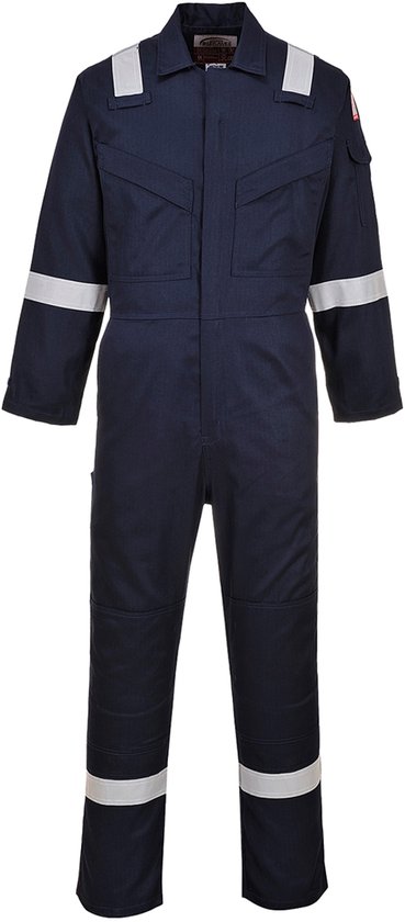 Portwest Super Lichtgewicht Antistatische Overall 210gm FR21 - Marine - L
