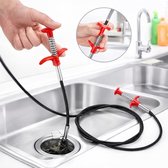 Déboucheur d'Évacuation 160 cm – Pince Flexible & Déboucheur d'Évacuation – Pour Cuisine & Évier – Dragage & Enlèvement de Saleté – Outil de Nettoyage & Ménage