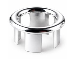 Knaak Wasbak Overloop - Rozet - Afvoerplug - Chroom - Rond - Zilver - 1 Stuk