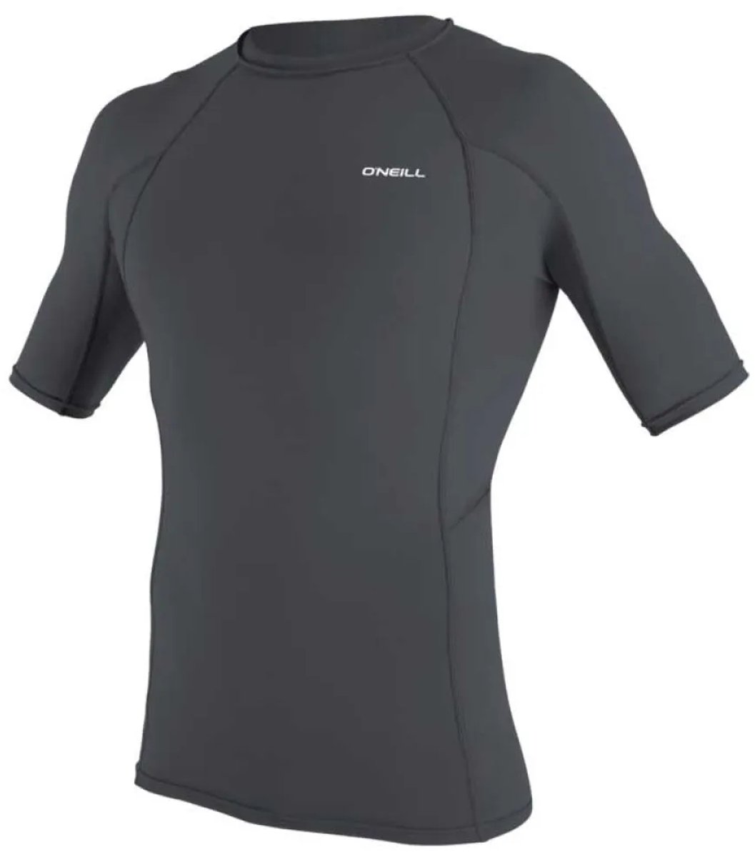 O´neill Wetsuits Basic Skins Korte Mouw Rash Guard Man Zilver