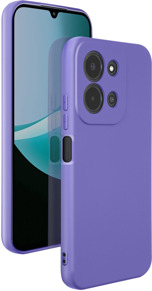 Avizar Hoesje voor Redmi 15C Soft-Touch Siliconen Fast Cover Serie, Paars