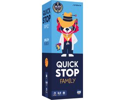 Quickstop Family - ATM Gaming – Kaartspel voor gezin & kinderen – Familiespel met letters en categorieën – 2-7 spelers – vanaf 8 jaar