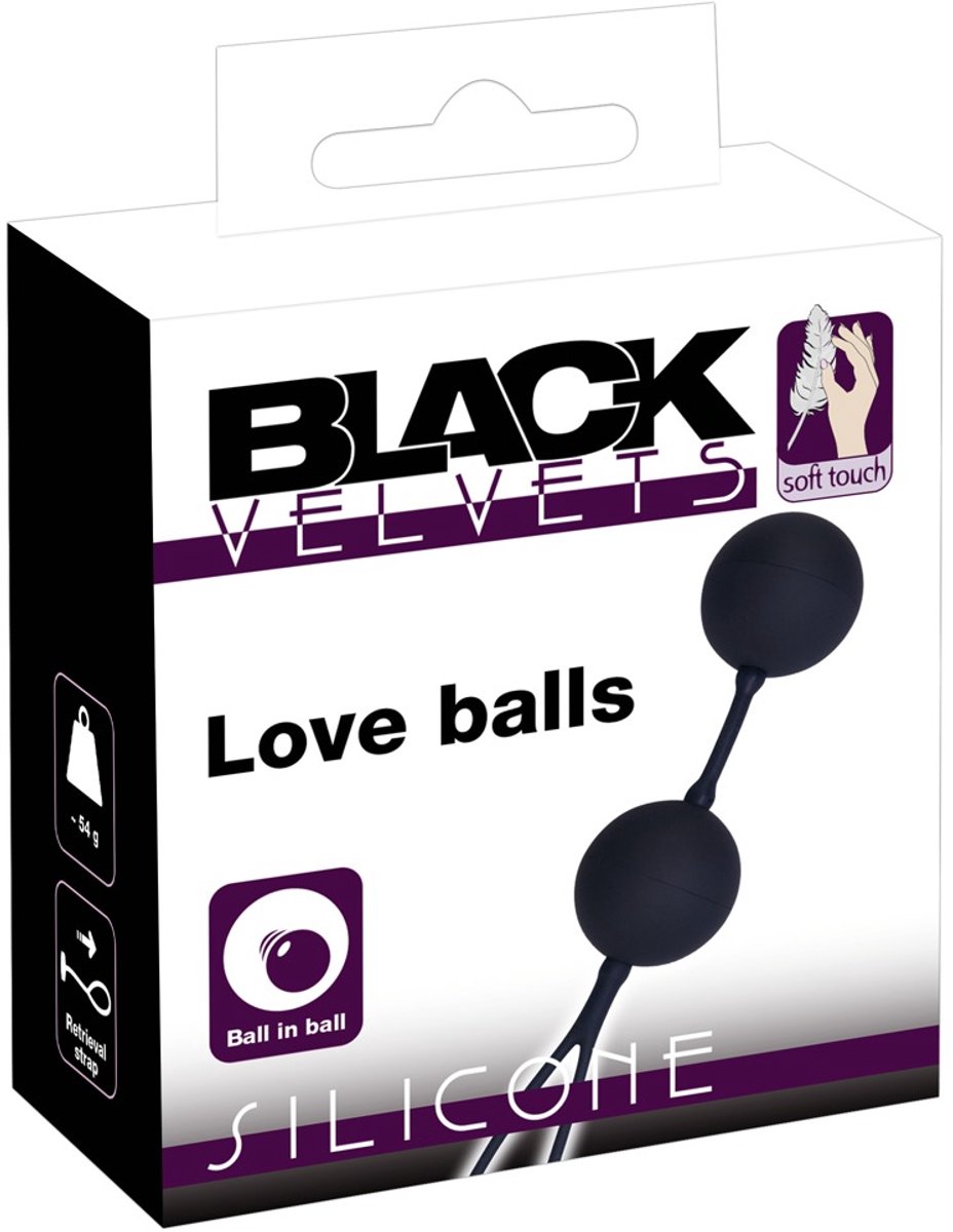 Black Velvets – Liefdes Kogels voor zowel Vaginaal als Anaal Gebruik met Roterende Kogels Intern – Zwart