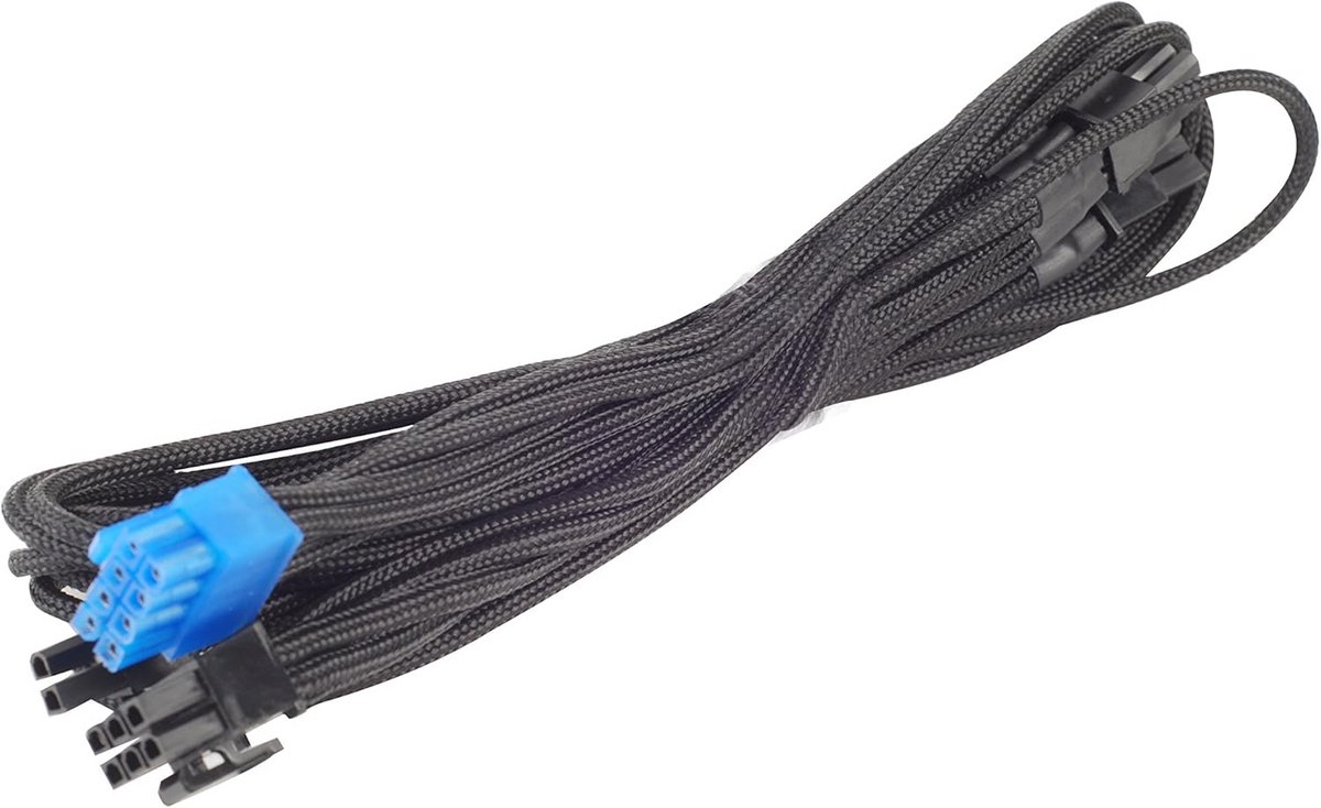 Voedingskabel 70cm met 2x PCI-E 8-pins (6+2) gesleevt voor Modulaire Voedingen
