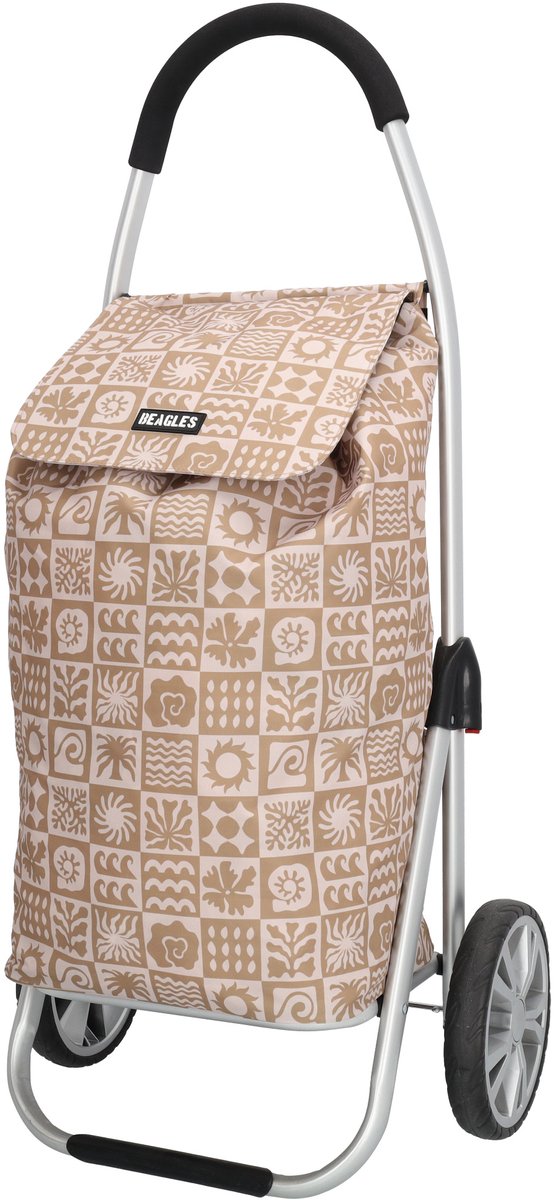 Beagles Alberic Boodschappen trolley - Taupe ruit