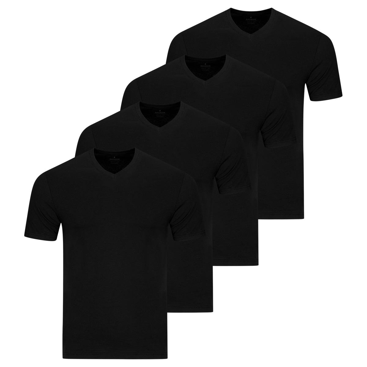RAGMAN Heren onder t-shirts 4 pack Basic