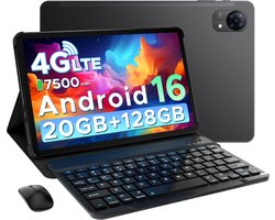 DOOGEE Tab G5 VIP - Tablet - 20GB + 128GB (2TB TF) - 4G LTE - Android 16 - 10 inth 120Hz IPS HD - Unisoc T7200 - 7500mAh - 2 Lautsprecher - Widevine L1 - Face ID - GPS -Met toetsenbord, muis, stylus, koptelefoon