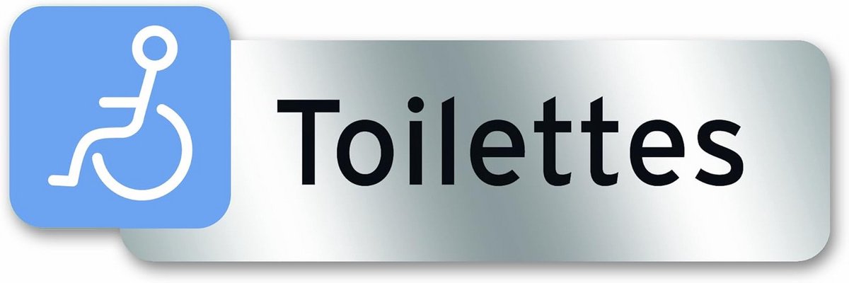 Hulp voor mindervaliden Toiletpictogram Zelfklevend Plaat Polycarbonaat