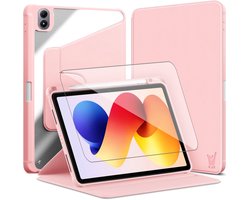Hoes en Screenprotector geschikt voor Xiaomi Redmi Pad 2 Pro 12.1 inch – 360° draaibaar – Met pencil houder – Roze