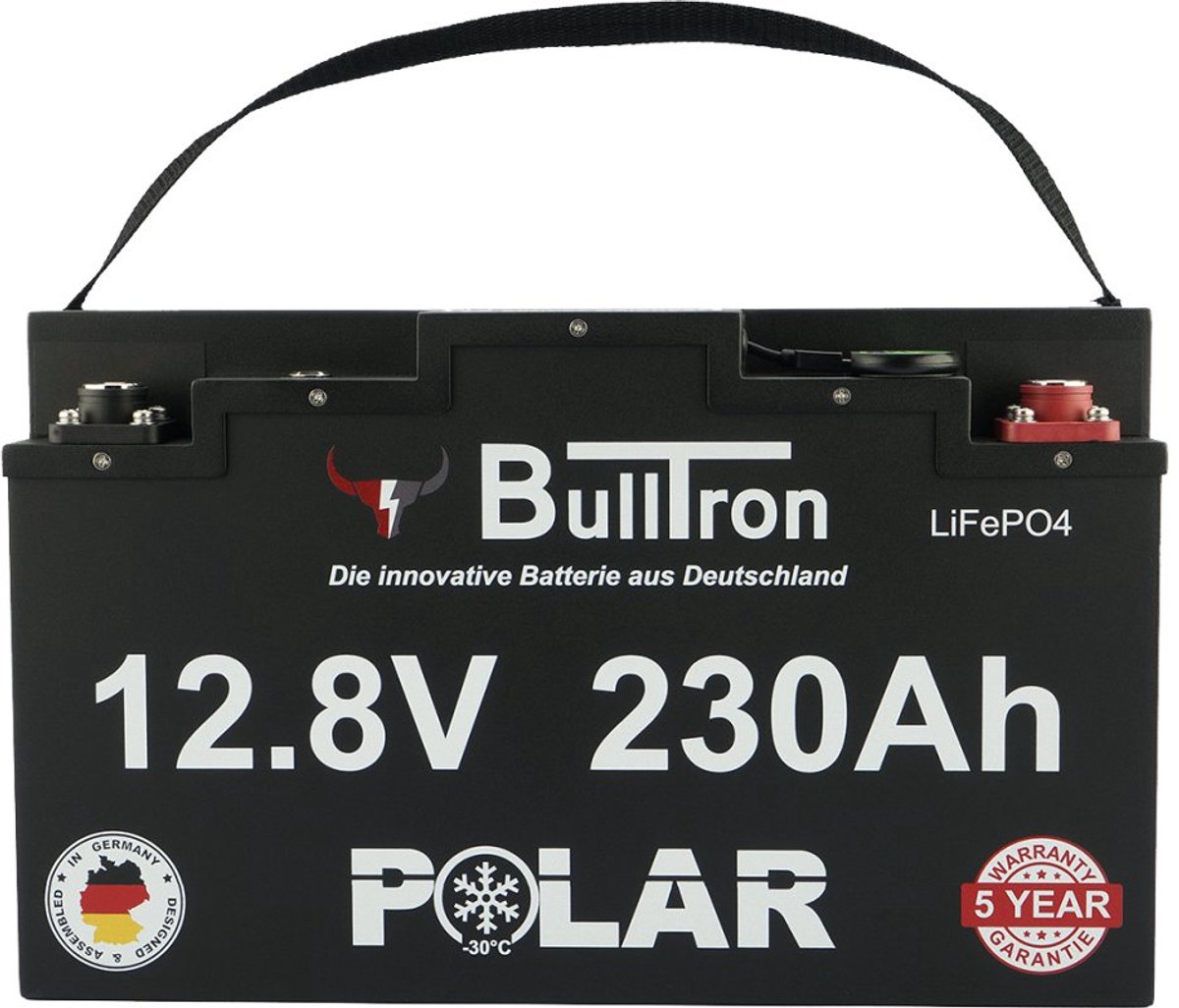 BullTron Polar – Lithium Camper accu – 12,8V 230Ah LiFePO4 – Bluetooth BMS – AGM vervanger