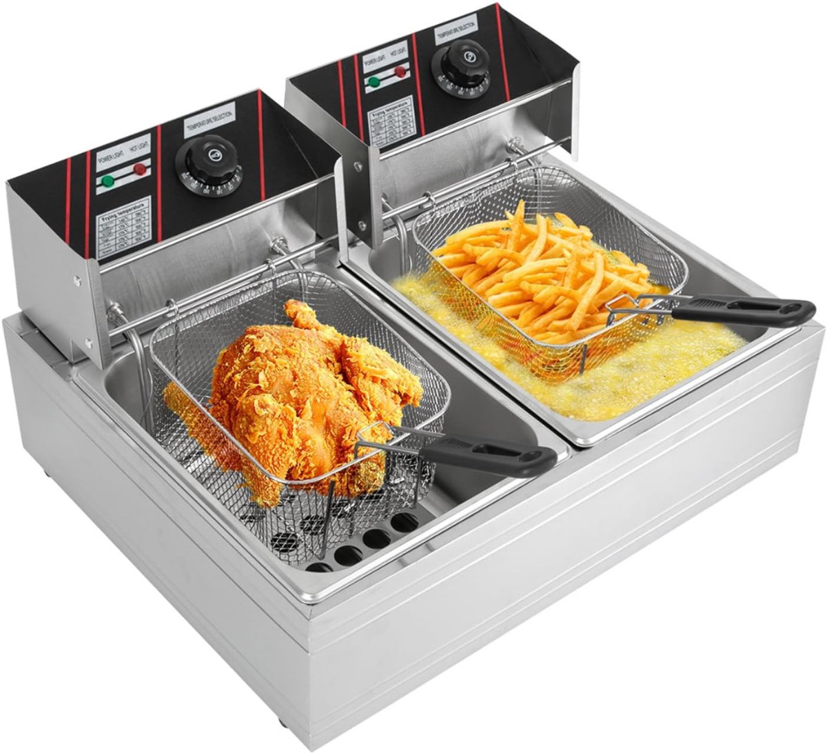 Core® Frituurpan dubbel - Frituurpan - Zilver - 60cm x 51cm x 39cm